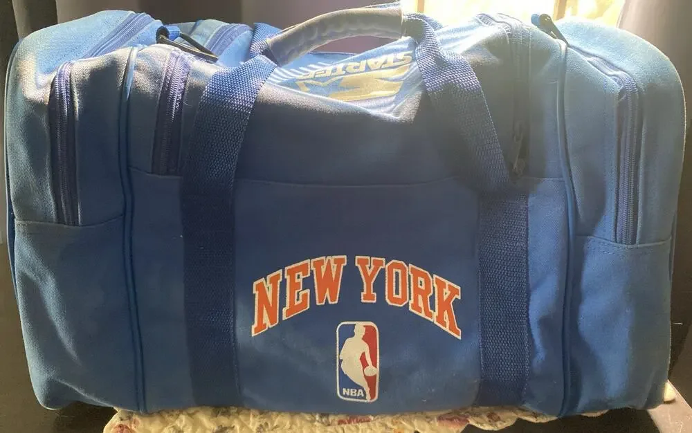 Vintage 90s New York Knicks NBA Basketball Starter Duffel Gym Bag Used